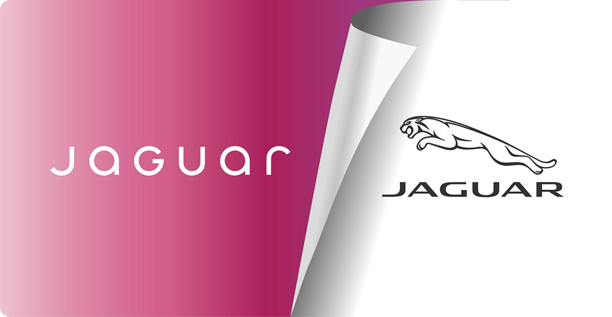 Jaguar logo before / after