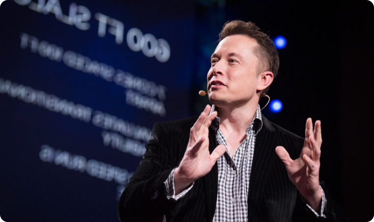 Elon Musk giving a product presentation